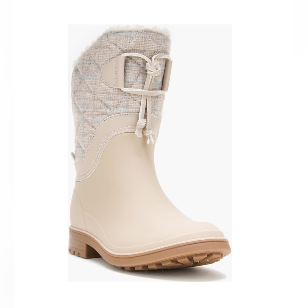NEW Kamik Stella Waterproof Winter Snow Boot Oat Cream & Blue Women’s Size 5